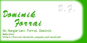 dominik forrai business card